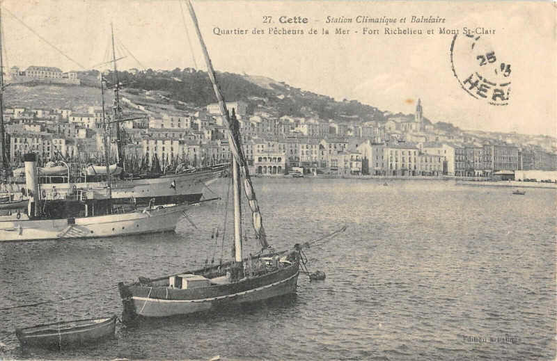 Carte postale ancienne Cette Quartier Des Pecheurs De La Mer
