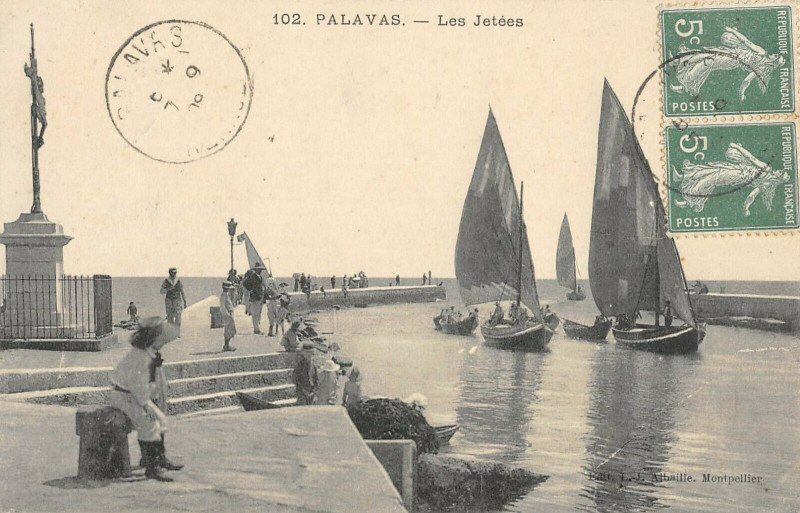 Carte postale ancienne Palavas Les Jetees