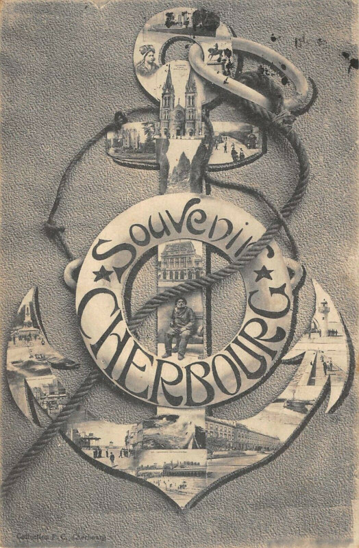 Carte postale ancienne Souvenir De Cherbourg