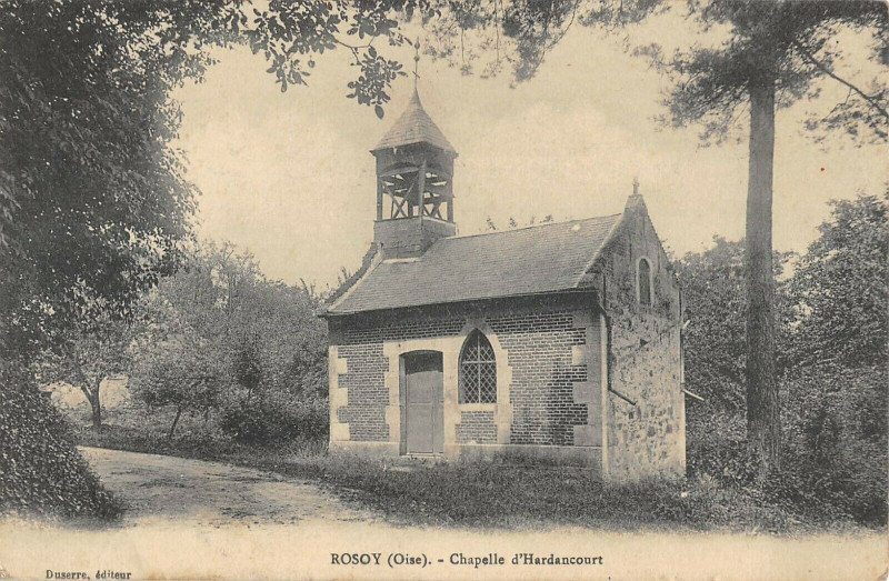 Carte postale ancienne Rosoy Chapelle D'Hardancourt à Rosoy