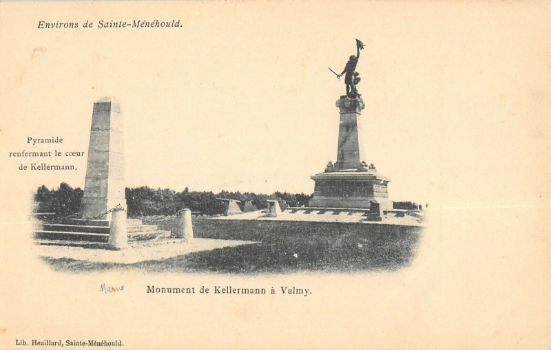 Carte postale ancienne Env.sainte Menehould Monument De Kellermann A Valmy à Valmy