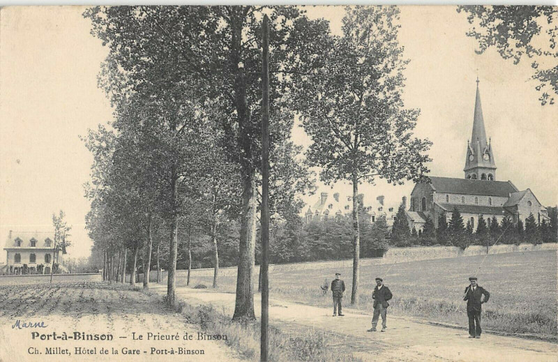 Carte postale ancienne Port A Binson Le Prieure A Binson