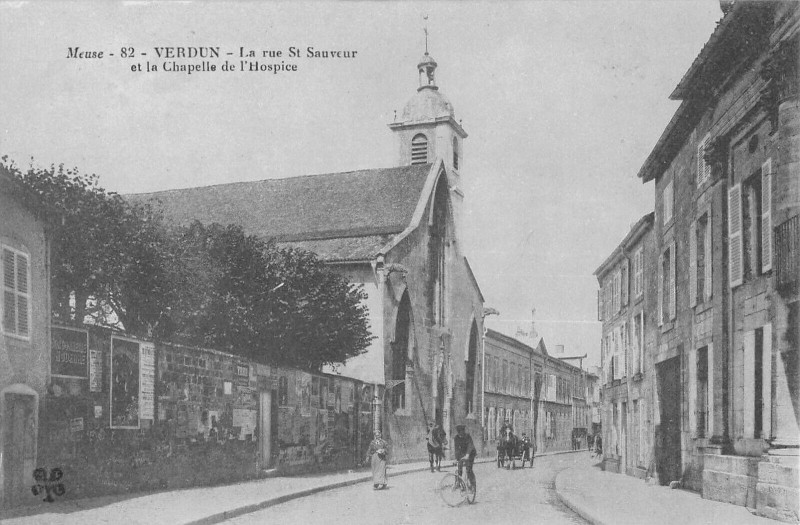 Carte postale ancienne Verdun La Rue Saint Sauveur à Verdun