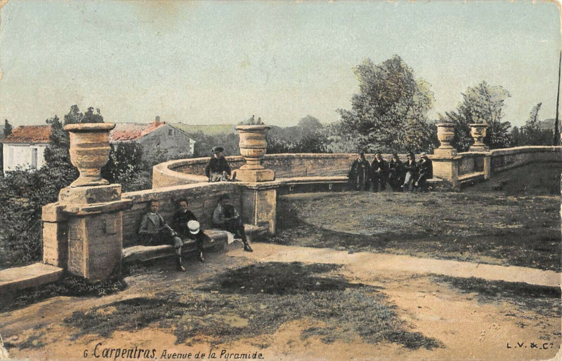 Carte postale ancienne Carpentras Avenue De La Pyramide à Carpentras