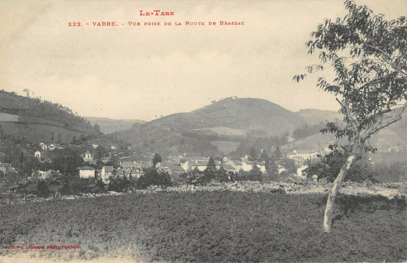 Carte postale ancienne Vabre Vue Prise De La Route De Brassac à Vabre