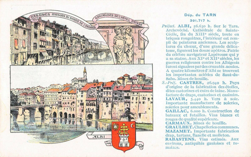 Carte postale ancienne Cpa Representant Le Departement Du Tarn
