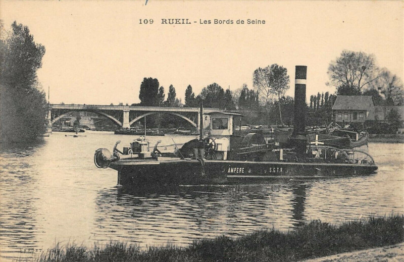 Carte postale ancienne Rueil Les Bords De Seine