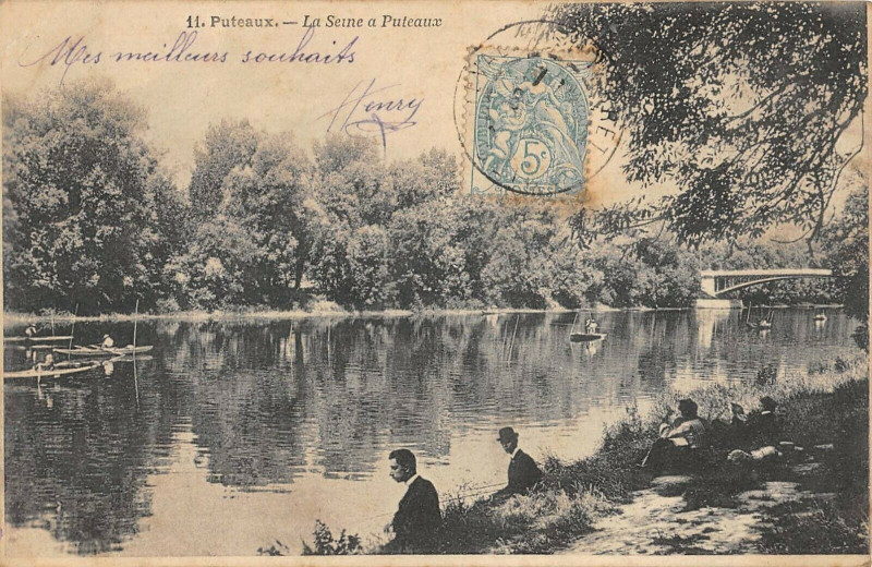Carte postale ancienne Puteaux La Seine A Puteaux à Puteaux