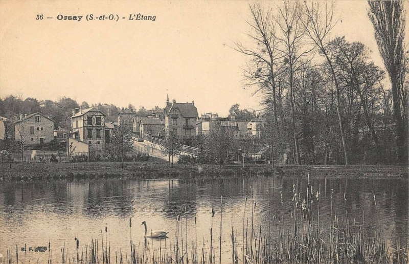 Carte postale ancienne Orsay Etang à Orsay
