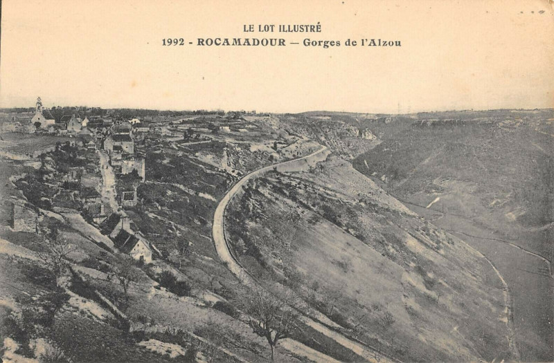 Carte postale ancienne Rocamadour Gorges De L'Alzou à Rocamadour