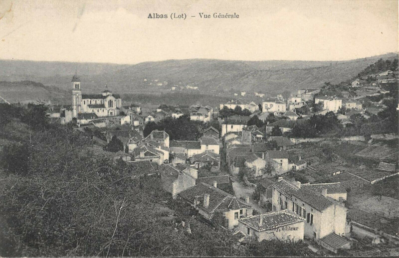Carte postale ancienne Albas Vue Generale à Albas