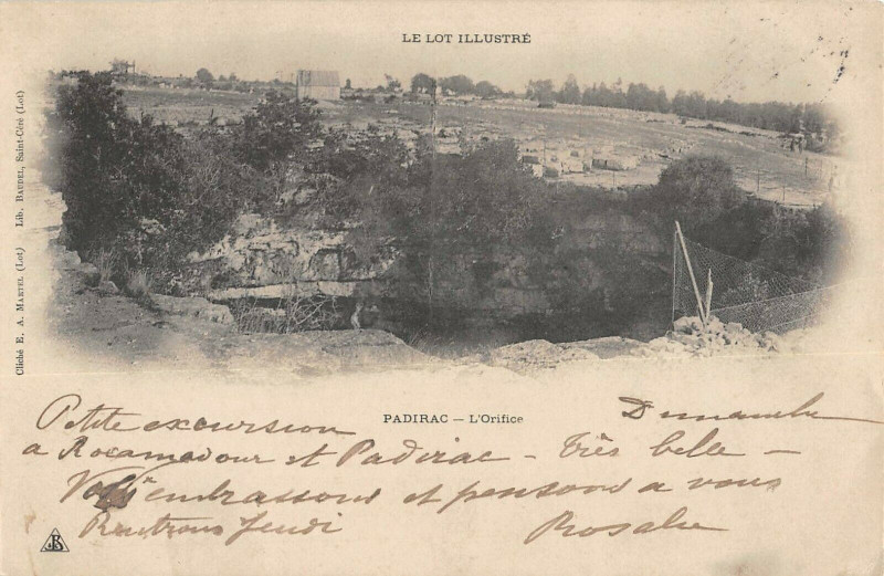 Carte postale ancienne Padirac L'Orifice à Padirac