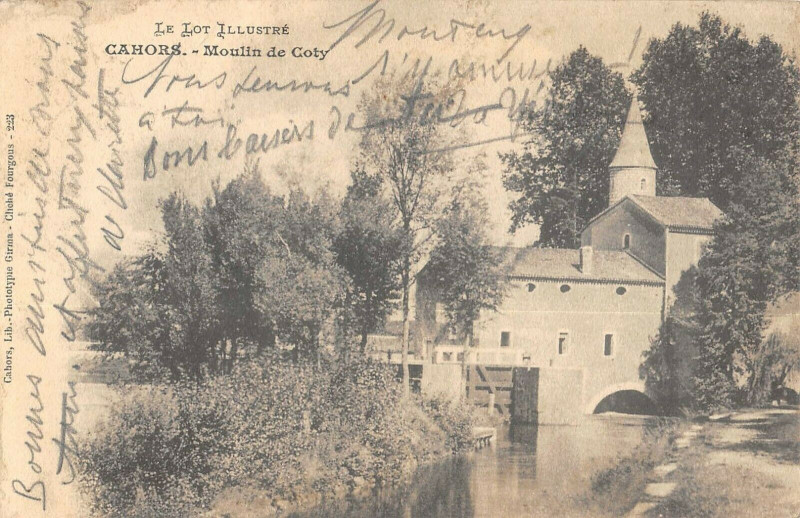 Carte postale ancienne Cahors Moulin De Coty à Cahors