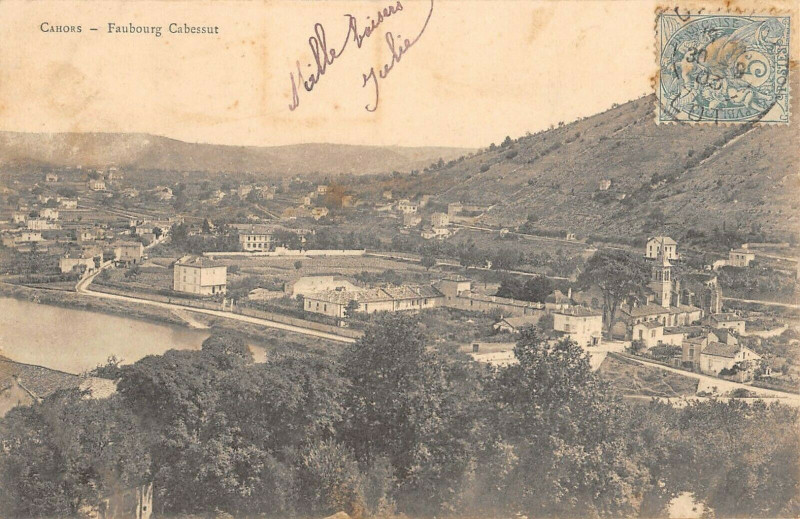 Carte postale ancienne Cahors Faubourg Cabessut à Cahors