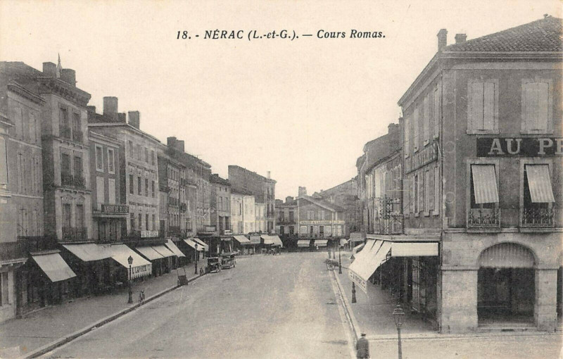 Carte postale ancienne Nerac Cours Romas à Nérac