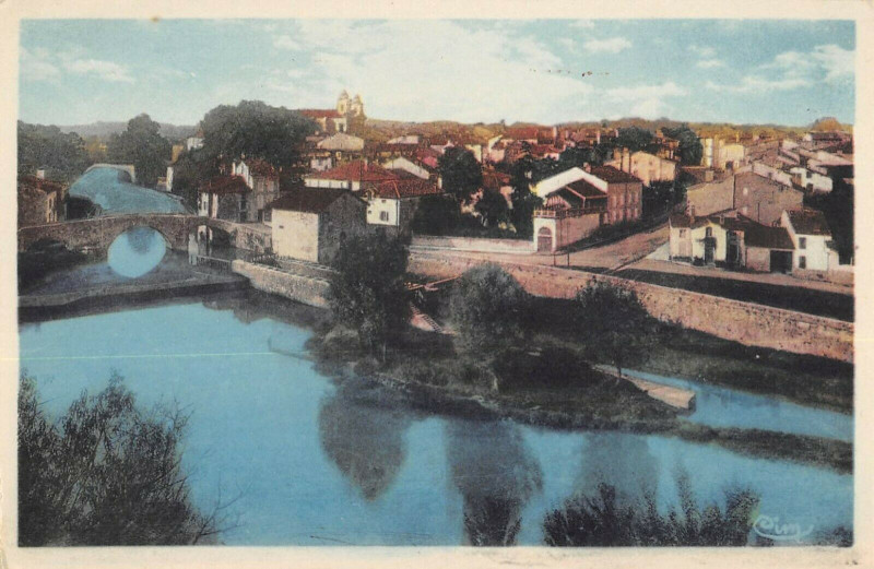 Carte postale ancienne Nerac Vue Generale Prise De Gaujac à Nérac