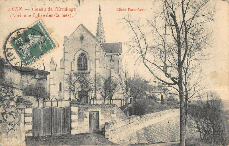 Carte postale ancienne Agen Coteau Ermitage à Agen