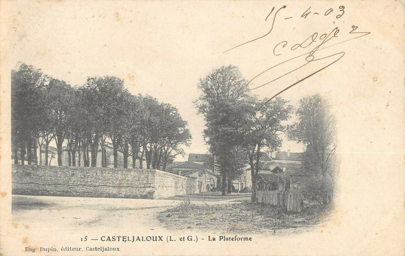 Carte postale ancienne Casteljaloux La Plateforme à Casteljaloux