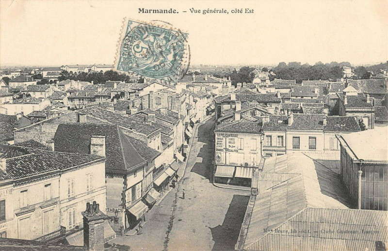 Carte postale ancienne Marmande Vue Generale Cote Est à Marmande