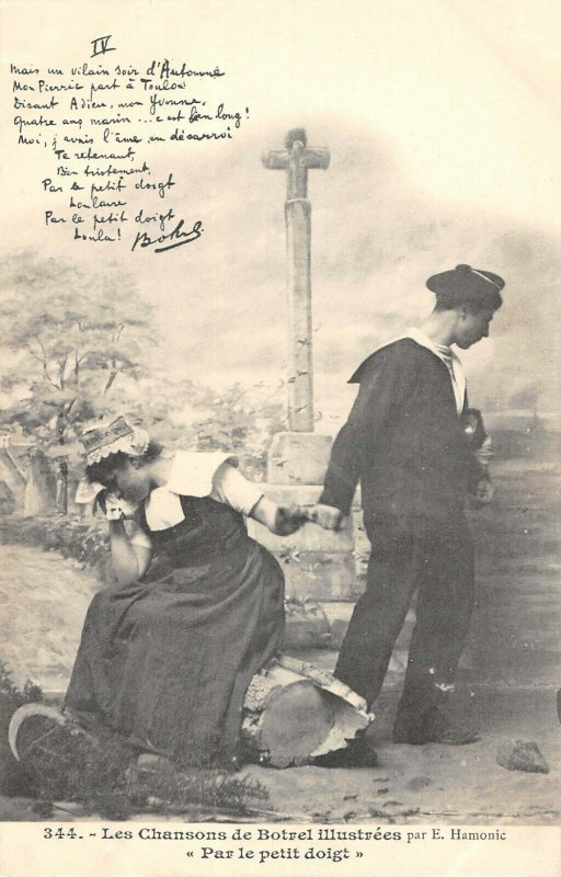 Carte postale ancienne Les Chansons De Botrel Par Le Petit Doigt