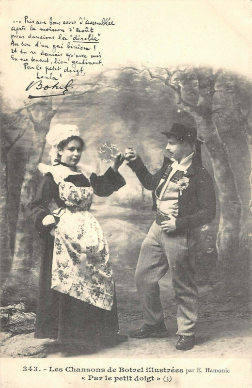 Carte postale ancienne Les Chansons De Botrel Par Le Petit Doigt