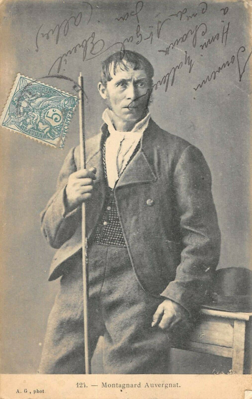 Carte postale ancienne Montagnard Auvergnat