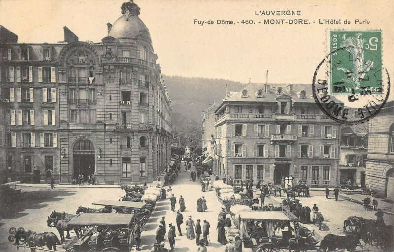 Carte postale ancienne Mont Dore L'Hotel De Paris à Mont-Dore