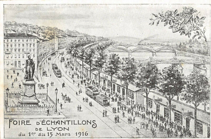 Carte postale ancienne Foire D'Echantillons De Lyon Du 1ER Mars Au 15 Mars 1916 à Lyon