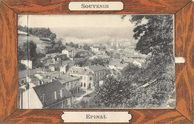Carte postale ancienne Souvenir D'Epinal (cpa qui s'ouvre)