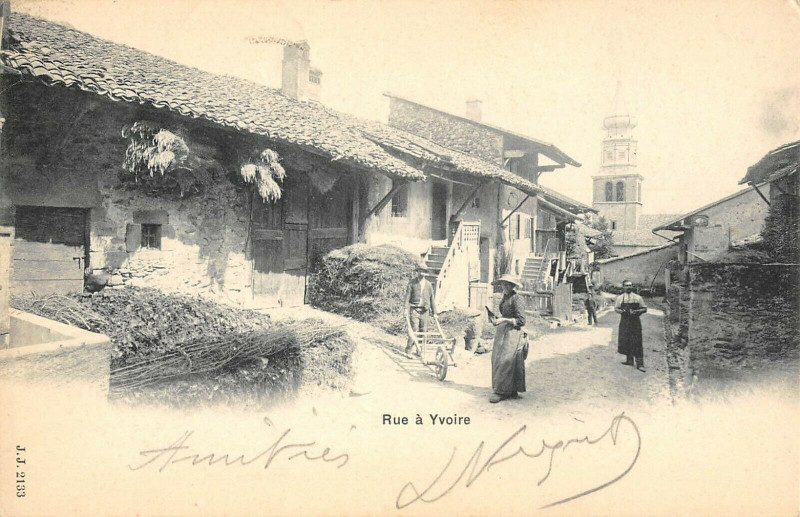 Carte postale ancienne Rue A Yvoire (intérieur du village à Yvoire