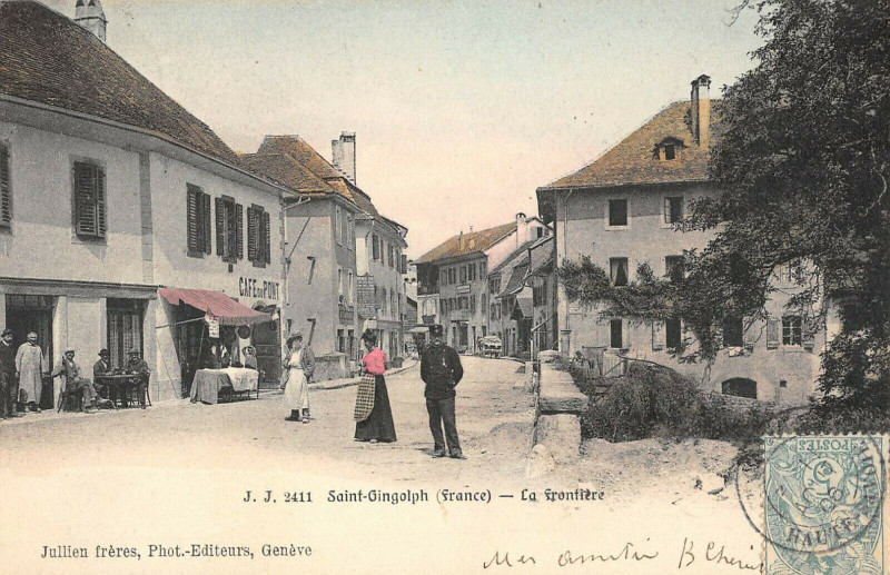 Carte postale ancienne Saint Gingolph La Frontiere à Saint-Gingolph