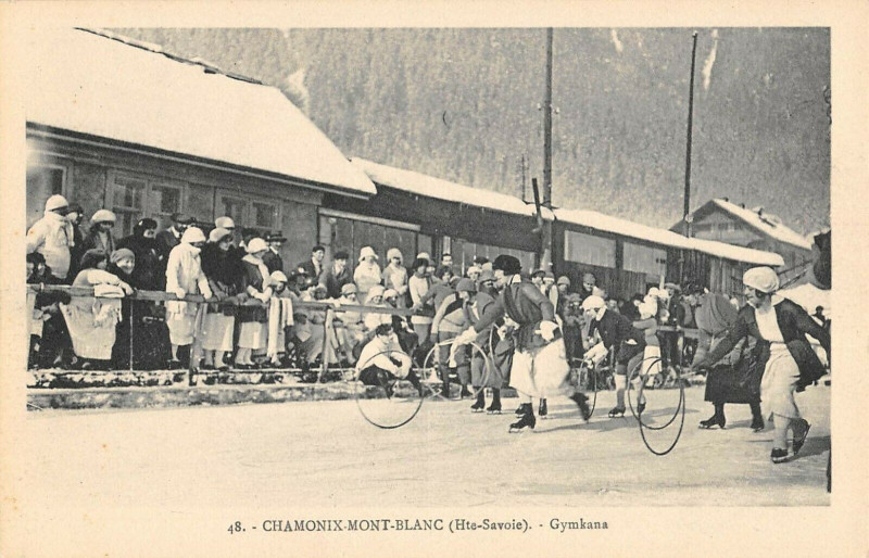 Carte postale ancienne Chamonix Mont Blanc Gymkana à Chamonix-Mont-Blanc