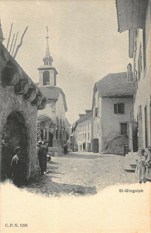 Carte postale ancienne Saint Gingolph Village à Saint-Gingolph