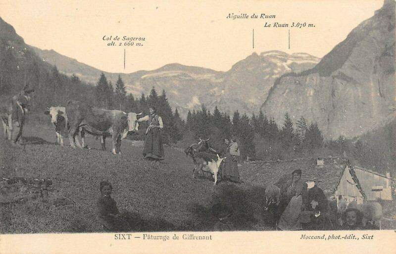 Carte postale ancienne Sixt Paturage De Giffrenant