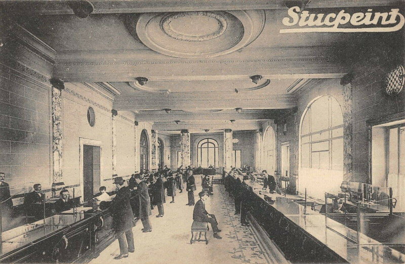 Carte postale ancienne Paris Cpa Publicite Du Stucpeint Au Credit Commercial De France à Paris