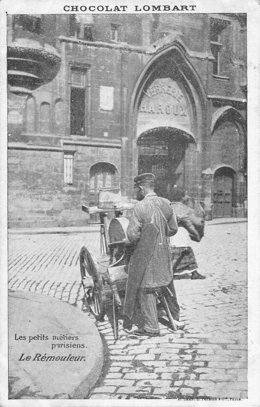 Carte postale ancienne Les petits métiers parisiens - Le Rémouleur à Paris 4e