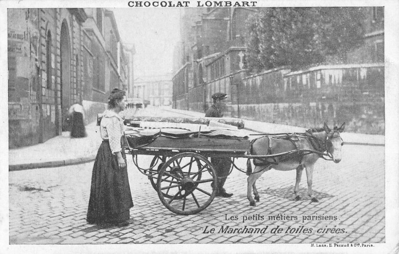 Carte postale ancienne Paris Les Petits Metiers Parisiens Le Marchand De Toiles Cirees à Paris