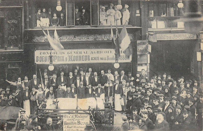 Carte postale ancienne Paris Concours General Agricole Boeuf Prix D'Honneur Bouillon Bisson à Paris