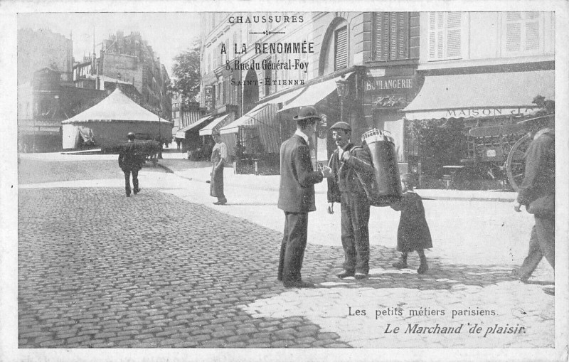 Carte postale ancienne Paris Les Petits Metiers Parisiens Le Marchand De Plaisir à Paris