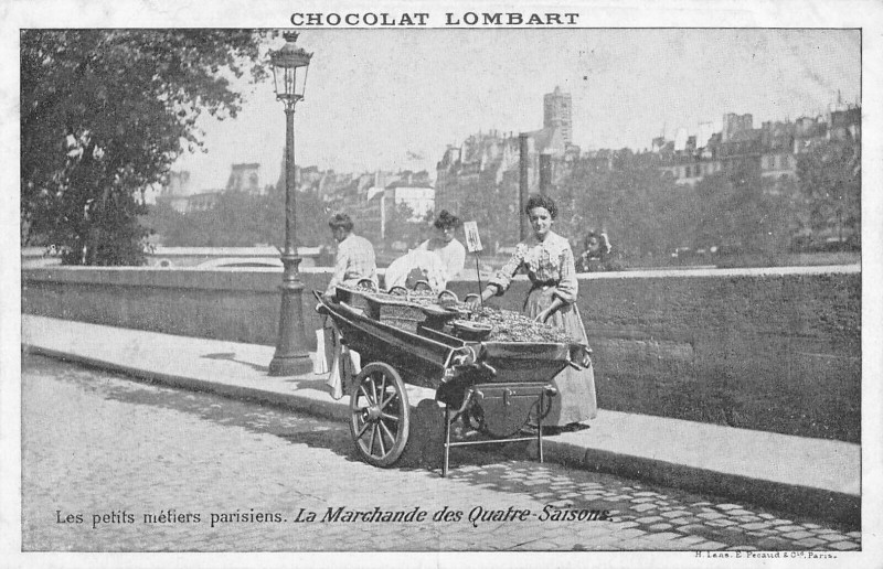 Carte postale ancienne Paris Les Petits Metiers Parisiens La Marchande De Quatre Saisons à Paris