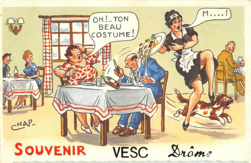 Carte postale ancienne Souvenir De Vesc Drome à Vesc