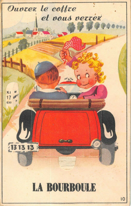 Carte postale ancienne Tres Jolie Cpa A Systeme De Depliant La Bourboule à La Bourboule