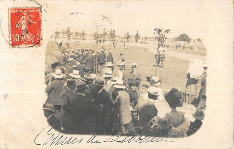 Carte postale ancienne Libourne Carte Photo Situee Courses De Libourne 1909 à Libourne