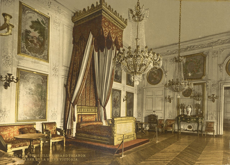 Carte postale ancienne Grand Trianon, chamber of Queen Victoria, Versailles, France-LCCN2001698734