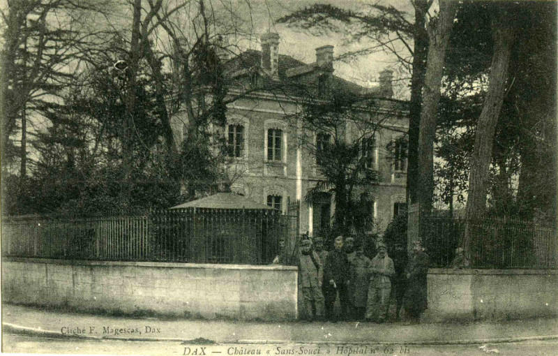 Carte postale ancienne Dax (Landes) - Château « Sans-Souci » Hôpital n° 62 bis