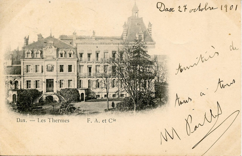 Carte postale ancienne Dax (Landes) - Grand Hôtel des Thermes 16