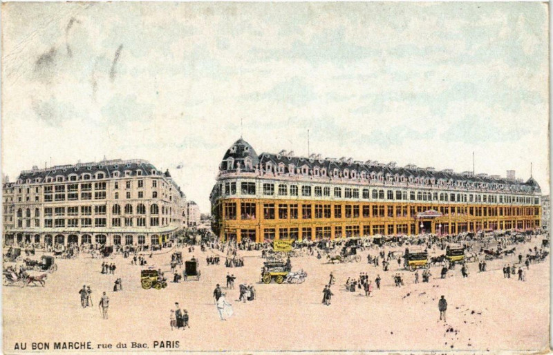 Carte postale ancienne Au Bon Marché - Rue du Bac à Paris 6e