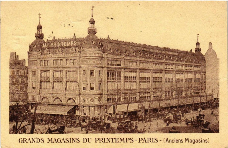 Carte postale ancienne Paris 9e Grands Magasins du Printemps Anciens Magasins à Paris 9e