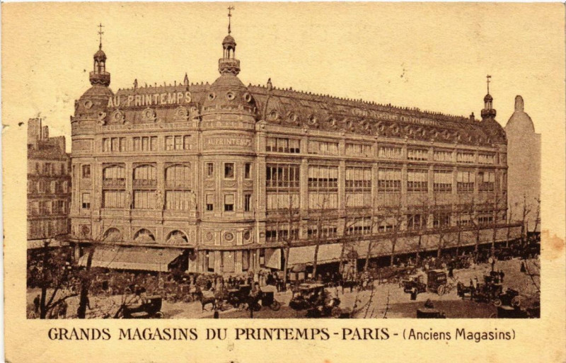 Carte postale ancienne Paris 9e Grands Magasins du Printemps Anciens Magasins à Paris 9e