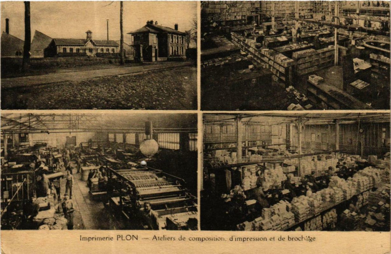 Carte postale ancienne Paris 6e Imprimerie Plon 8, rue Garanciere à Paris 6e